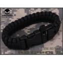 PARACORD BRACELET Silbato - Negro