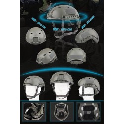 Emerson Gear FAST Helmet BJ Type Premiun Negro