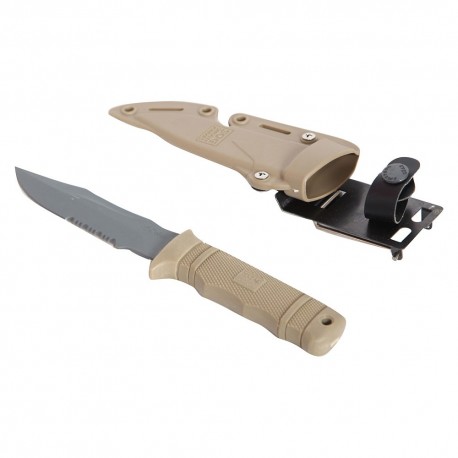 Emerson Gear Dummy M37-K Seal Pup Knife + Plastic Cover Tan