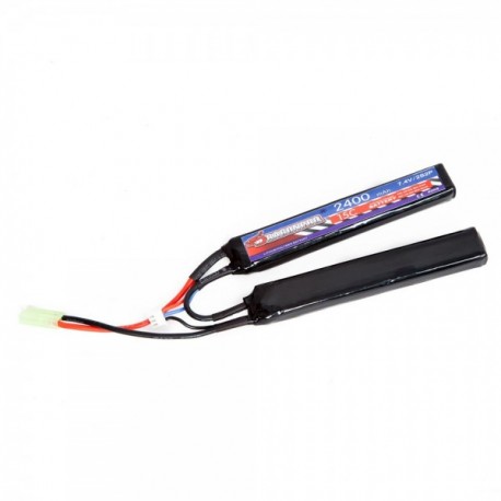 DRAGONPRO 7.4V 2400mAh 15C Li-PO (1+1) 128x20x12mm