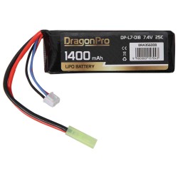 DragonPro 7.4V 1400MAH 25C LIPO 94X31X13MM