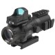 Theta Optics Rhino 4X32 Scope + Micro Red Dot Sight