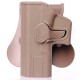 Amomax Tactical Holster Glock 19/23/32/19X Zurdo FDE