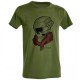 Defcon 5 T-Shirt Skull with Helmet OD Green