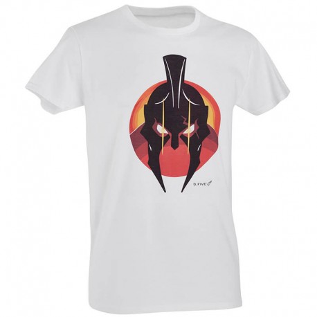 D.Five T-Shirt Spartan Helmet White