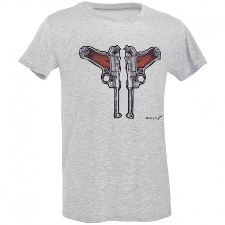 D.Five T-Shirt Luger Guns Heather Grey