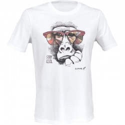 D.Five T-Shirt Monkey with Glasses White