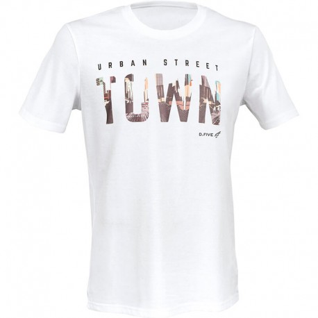 D.Five T-Shirt Town Heather White