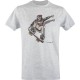 D.Five T-Shirt Skull With Skateboard Heather Grey