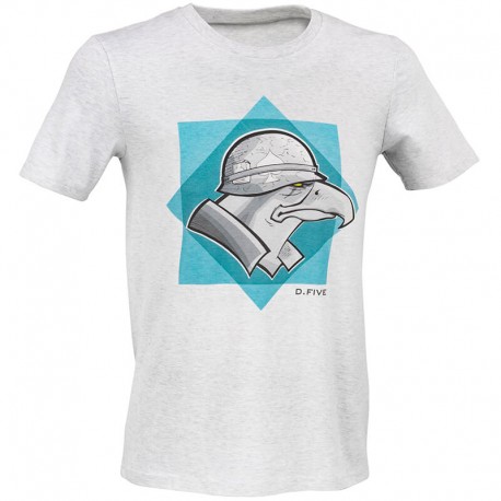 D.Five T-Shirt Helmet Eagle Cream Grey