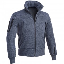 Defcon 5 Sweater Jacket With Hood BK Melange