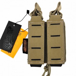 Conquer Porta Cargador Doble Pistola Mag Pouch Tan