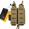 Conquer Porta Cargador Doble Pistola Mag Pouch Tan