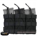 Emerson Gear Modular Triple Open Top Magazine Pouch Black