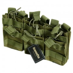 DragonPro Double Layer Triple 5.56 Mag Pouch OD