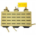 Conquer Porta Cargador Triple Rifle Mag Pouch Tan