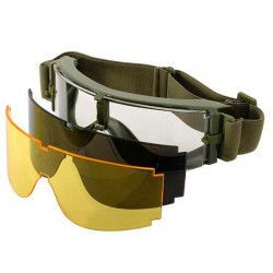 Gafas de Protección con 3 Lentes Verde OD