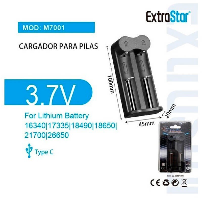 ExtraStar Cargador Pila Litio Tipo C