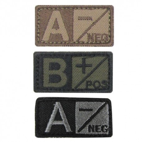 229AB+001 Bloodtype Patch AB+ Coyote Tan
