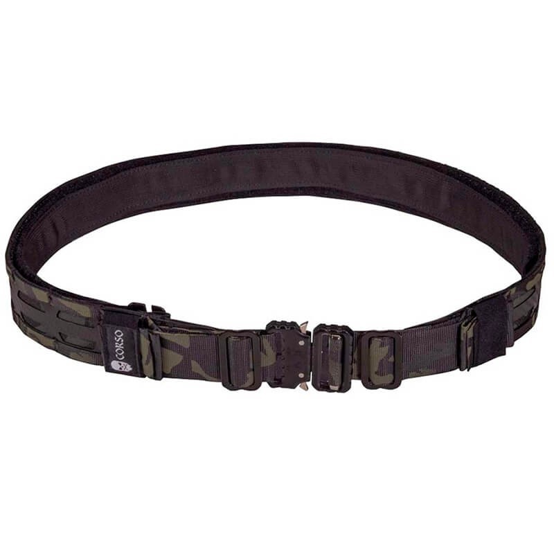 Ceñidor Corso Hook MOLLE MK3 Multicam Black - Cinturón táctico doble con hebilla Cobra