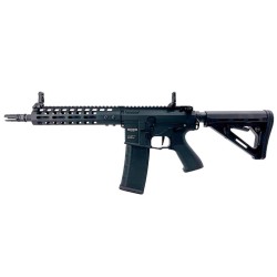 Réplica AEG Rossi Sentinel Epsilon en color negro. Equipado con gatillo electrónico ETU, guardamanos M‑Lok de 9”, gearbox V2 ref