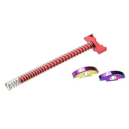 COWCOW AAP01 Aluminium Guide Rod Set Red | Varilla guía aluminio CNC roja