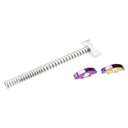 COWCOW AAP01 Aluminium Guide Rod Set Silver | Varilla guía aluminio CNC plateada
