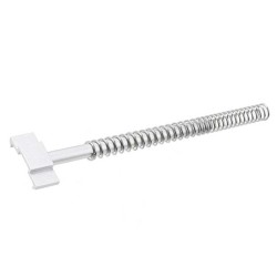 COWCOW AAP01 Aluminium Guide Rod Set Silver | Varilla guía aluminio CNC plateada