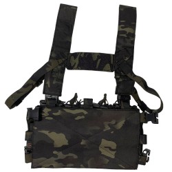 Conquer Micro Chest Rig Multicam Black – rig compacto modular estilo urbano.