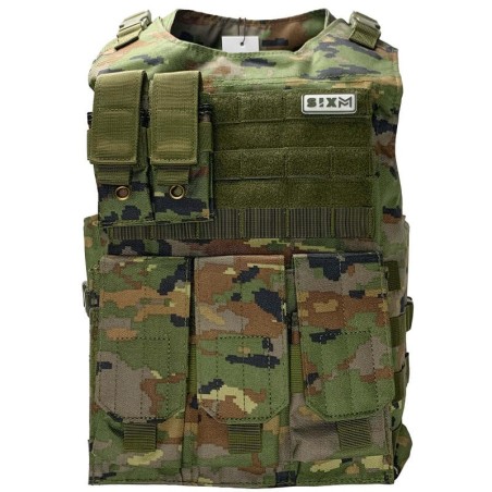 Chaleco SIXMM FSBE Spanish Woodland | Chaleco táctico modular para Airsoft.