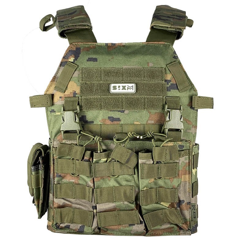 Chaleco táctico SIXMM 6094S Spanish Woodland – Portacargadores M4 y Pistola Chaleco táctico SIXMM 6094S Spanish Woodland – Portacargadores M4 y Pistola