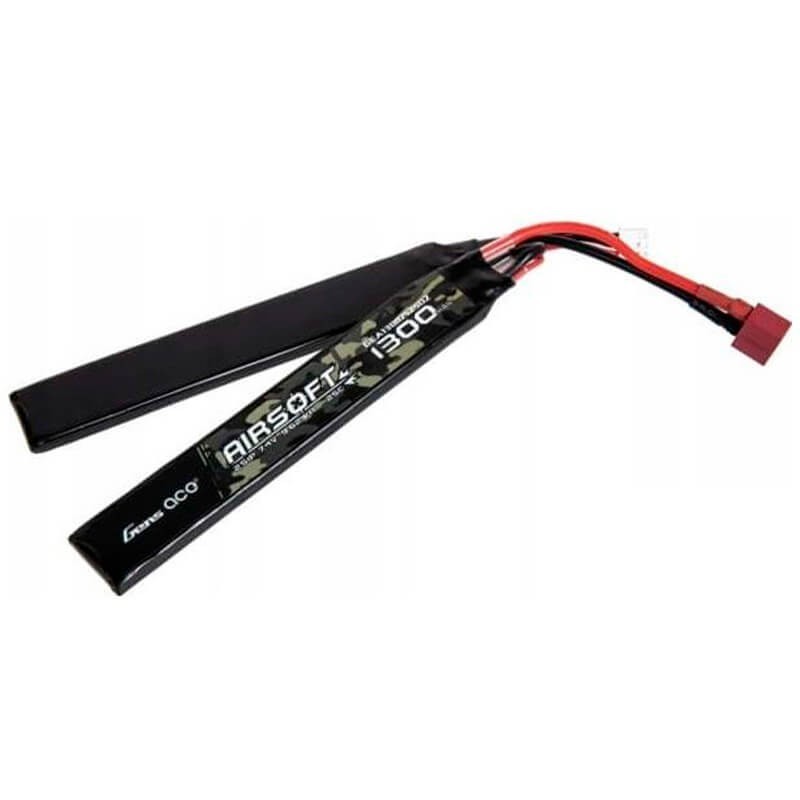 Batería Gens ace 1300mAh 7.4V 25C 2S1P T-Plug – Airsoft AEG. Batería Gens ace 1300mAh 7.4V 25C 2S1P T-Plug – Airsoft AEG.