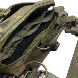 Conquer Titan Chest Rig Spanish Woodland – Chaleco táctico modular para Airsoft.