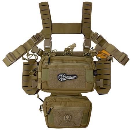 Conquer Titan Chest Rig Coyote Brown – Chaleco táctico modular Airsoft