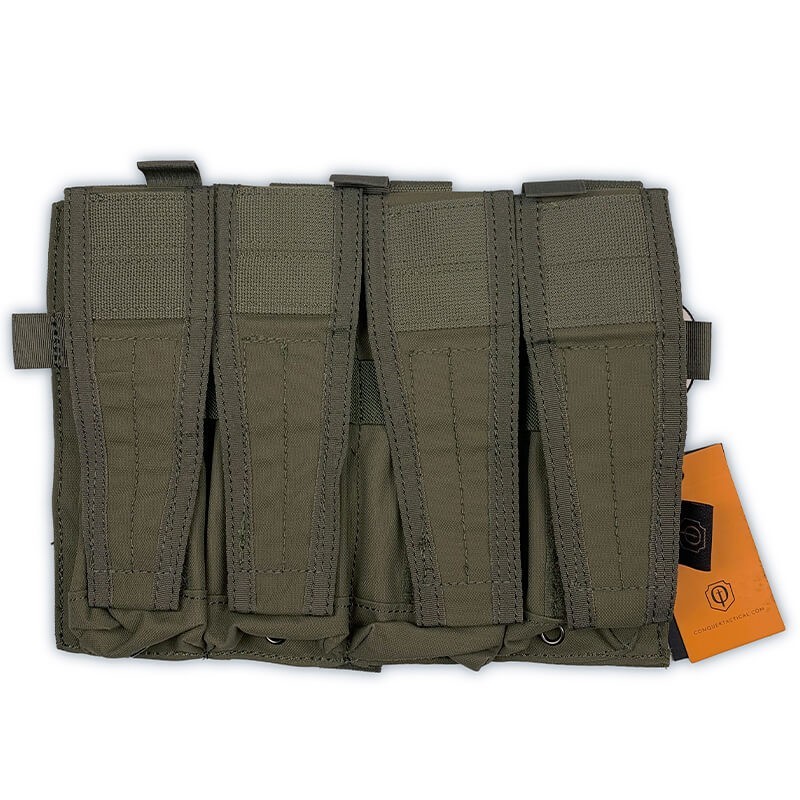 Conquer CVS Quad SMG Mag Pouch Ranger Green – Portacargadores cuádruple SMG Conquer CVS Quad SMG Mag Pouch Ranger Green – Portacargadores cuádruple SMG