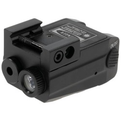 Láser rojo con linterna Duel Code L2 – 300 lúmenes, táctica recargable USB.