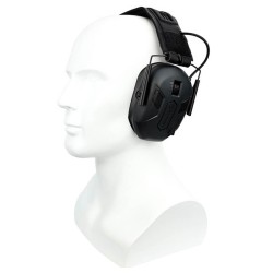 EARMOR M300X-BK - Auriculares tácticos con cancelación de ruido 24dB NRR.