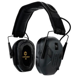 EARMOR M300X-BK - Auriculares tácticos con cancelación de ruido 24dB NRR.