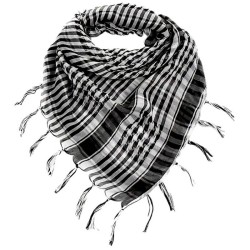 Pañuelo Palestino Shemagh Táctico Militar DragonPro 106x106 cm Arena/Negro – 100% Algodón.