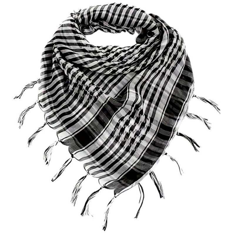 Pañuelo Palestino Shemagh Táctico Militar DragonPro 106x106 cm Arena/Negro – 100% Algodón. Pañuelo Palestino Shemagh Táctico Militar DragonPro 106x106 cm Arena/Negro – 100% Algodón.