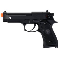 SAIGO DEFENSE Yakuza 92 Red Tip AEP Negra | Pistola Eléctrica Airsoft